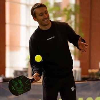 Man playing pickleball